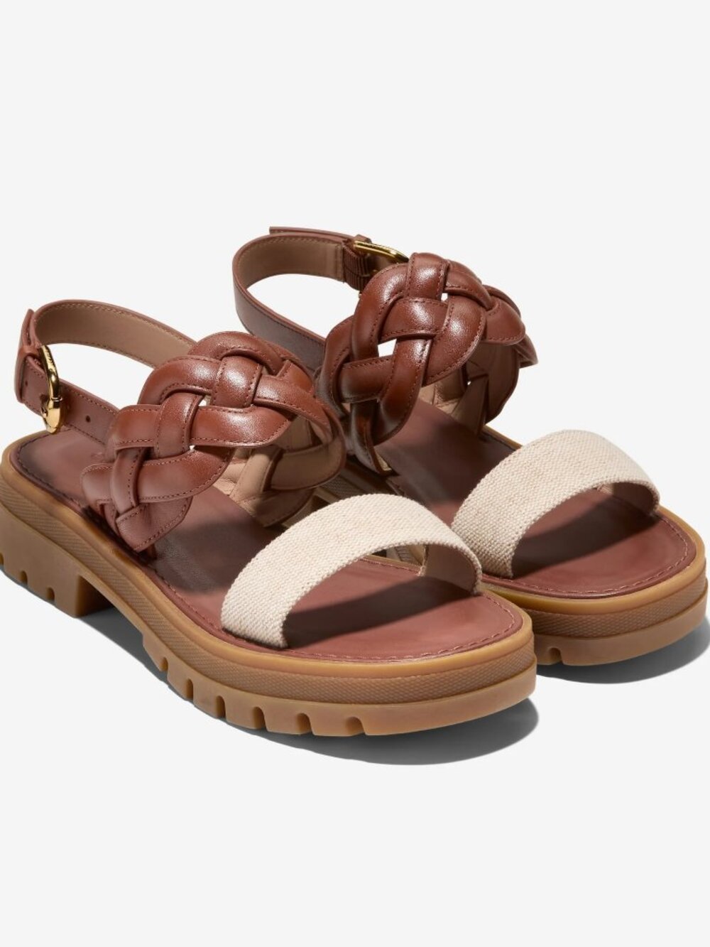 Cole Haan Cressida Lug Sandals in Natural-Cuoio